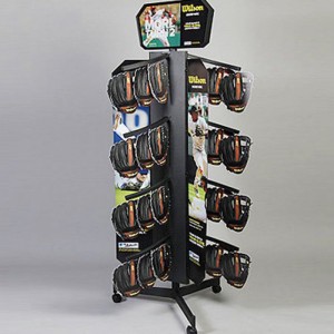 Espositore per guanti pop top in legno marrone personalizzato mobile naturale