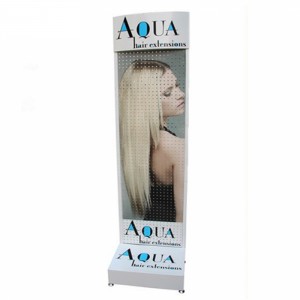 Visual Hair Product Shop Custom Metal Wig Hair Extension Display Rack Stand