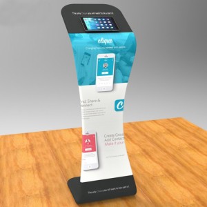Iron Pop Anti-Vòl Android tablèt Kiosk Pos Floor Display Stand