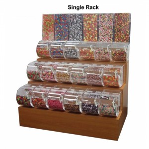 Kwalità Assigurata Candy Plexiglass Display Floor Konċessjoni Kreattiva Candy Display Rack