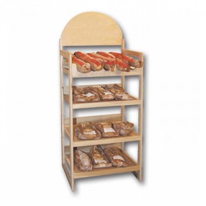 Negozio al dettaglio Donut Scaffali per esposizione di pane in legno per stoccaggio commerciale in vendita