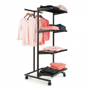 Simple customized Black Metal Clothes Display Hanger Ideae Rack
