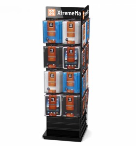 Slatwall Display Power Performance Wood Wire Spinner Rack Display Stand