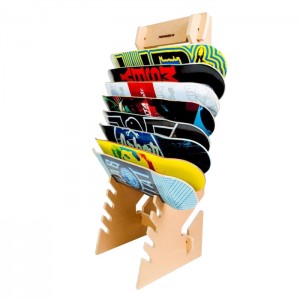 Mga Produkto sa Isports Mga Tindahan sa Wood Deck Skateboard Display Stand