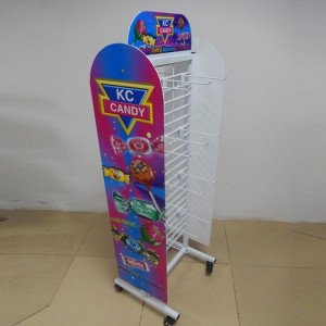 Tasty Food Store Metal Movable Chocolate Bar Candy Display Racks იყიდება