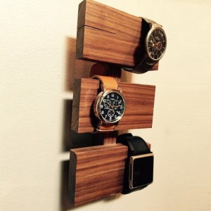 Suportes de exibição de relógio digital de madeira branca para bancada fornecedores atacadistas