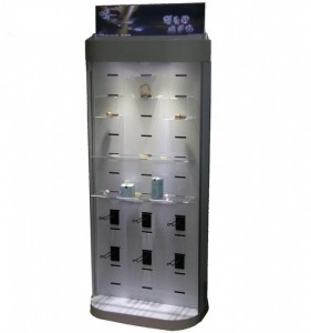 Yakakurumbira Backlight White Metal Display Stand For Mobile Accessories