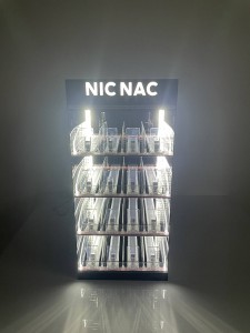 Custom Acrylic Led Lighting Cigarette Retail Store Display Case For Sale