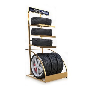 Ji bo Firotanên Otomotîvê Racks Display Racks Qata Metal Car Wheel Rim