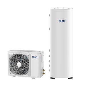Luftkilde Husholdningsvannvarmer Varmepumpe 200 liter emalje indre tanker