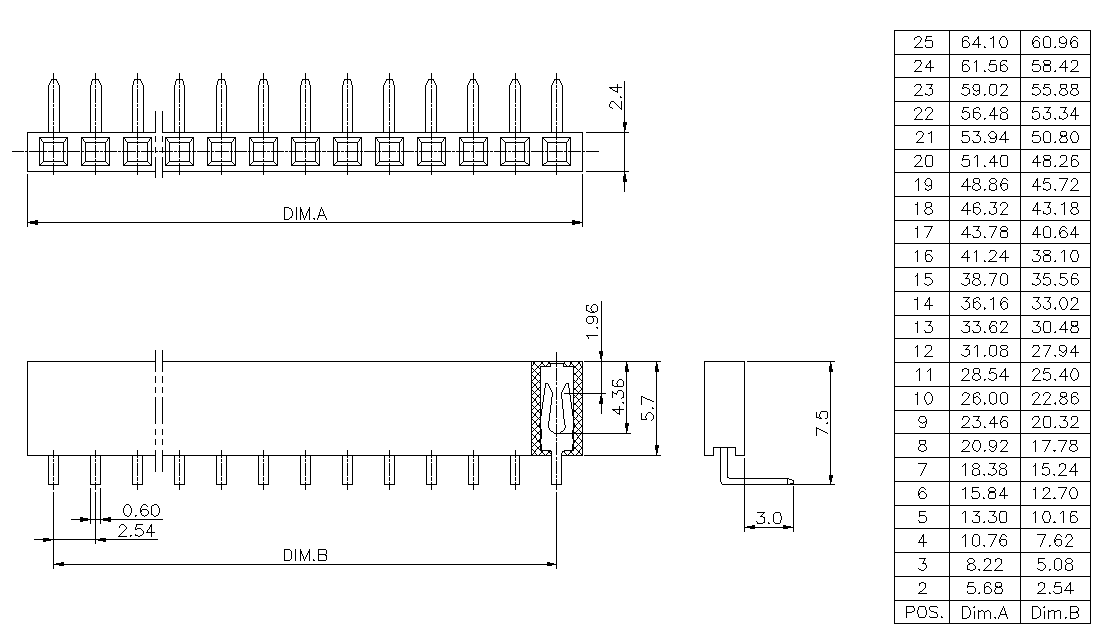 Platinen-zu-Kabel-Steckverbinder 2542 (3)