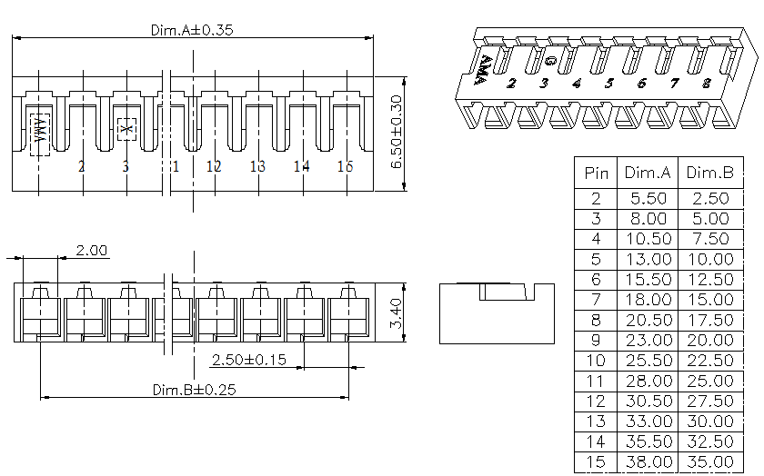 बोर्ड टू वायर कनेक्टर्स JC25 (1)