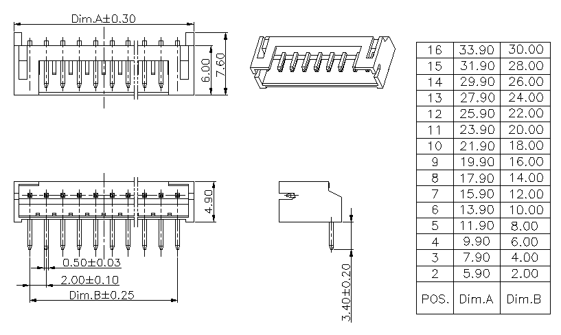 Conectores de placa a cable PH (4)