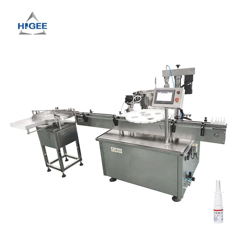 Automatic Bottle Filling Capping and Sticker Labeling Machine 