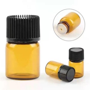 Small Amber Glass Vial For Essential Oil