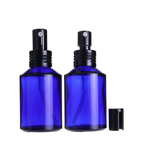 100ml Glass Pump Bottle Oblique Shoulder Cosmetic Bottle Featured Image