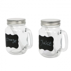 16oz wide mouth glass mason jar food storage drinking mug