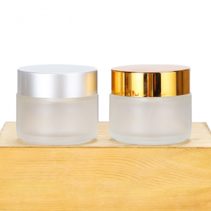5g-100g frosted Face Cream Glass jars cosmetic container For Sale