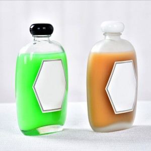 Factory Direct sell frosted juice bottle 100 ml glass small soy milk beverage bottle