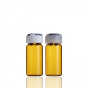 Mini Amber Borosilicate Small Glass Vial With Tearing Off Cap