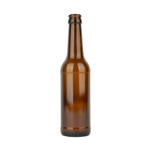 Custom beer bottle 330ml flint amber cobalt blue glass bottle with crown cap