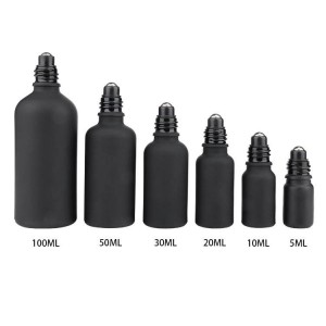 5ml-100ml Black Glass Roller Ball Essential Oil Bottle