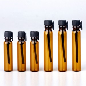 1ml 2ml Amber Glass Sample Testing Perfume Vial