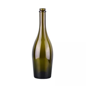 Antique Green Wine Packaging 750ml Glass Wine Champagne Bottle