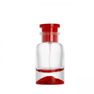 New Inventions Clear Cylinder Shape Glass 50ml Perfume Bottle with Spray