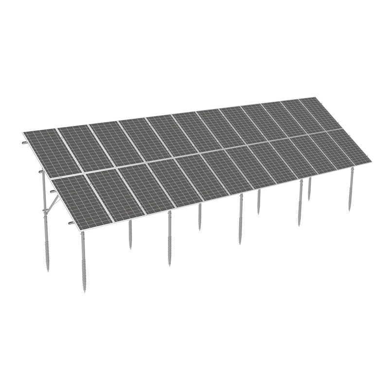 Sistema de montagem solar de suporte de aço