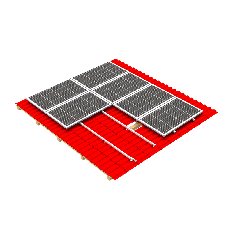 Sistema di montaggio solare con gancio per tetto