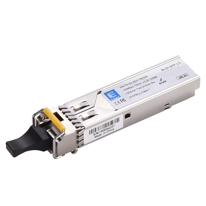 100BASE-BX SFP 1550nm-TX 1310nm-RX 10km Modulo Hi-Optel HWTR-03-353178233F Immagine in primo piano
