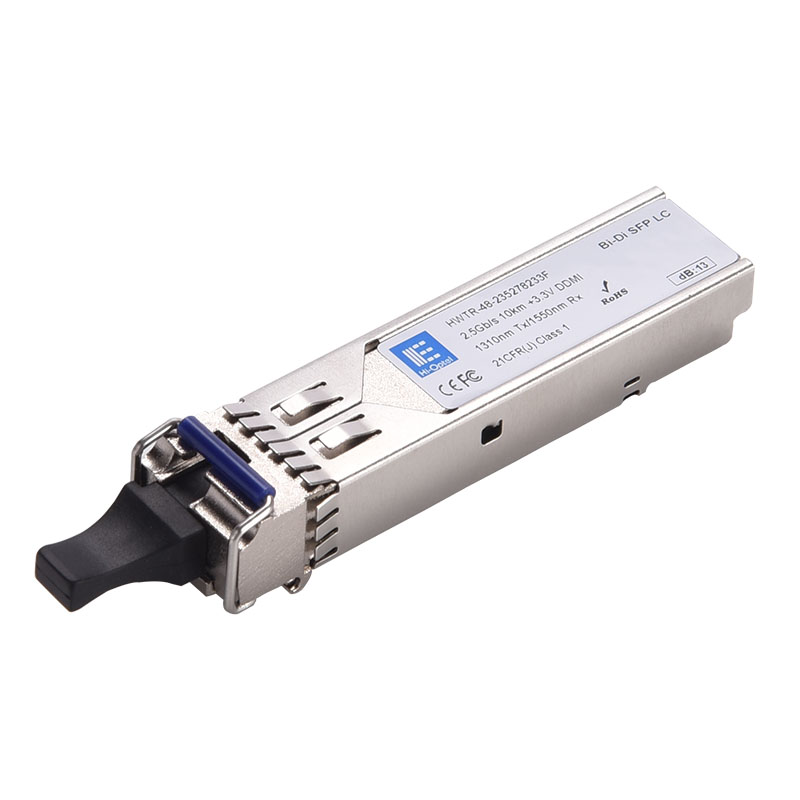 Modulo 2.5GBASE-BX SFP 1310nm-TX 1550nm-RX 10km Hi-Optel HWTR-48-235278233F Immagine in primo piano