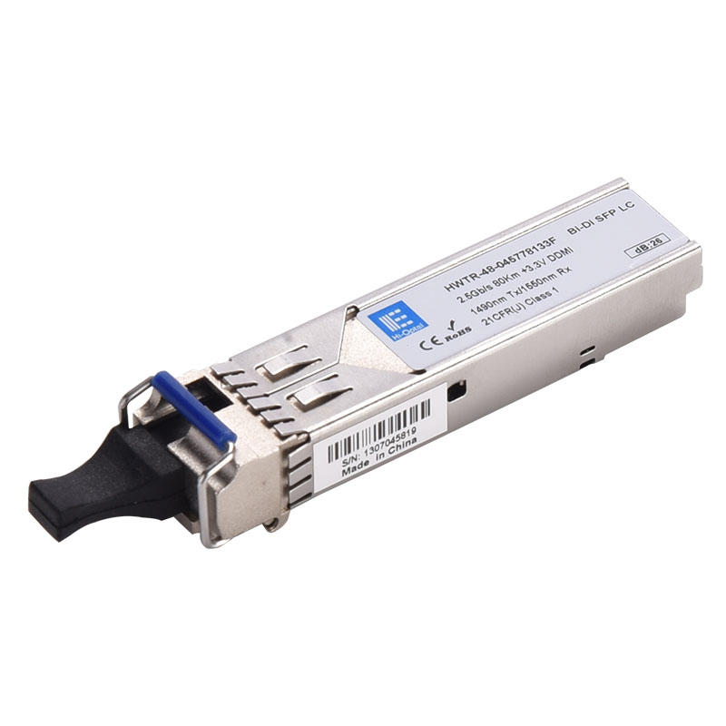 2.5GBASE-BX SFP 1490nm-TX 1550nm-RX 80km Modulo Hi-Optel HWTR-48-045778133F Immagine in primo piano