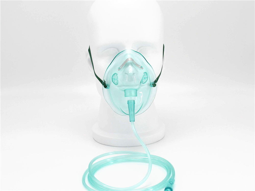 Máscara de oxígeno de concentración media para adultos pediátricos médicos Terapia de oxígeno Imagen destacada