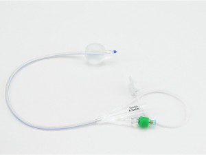 Silicone foley catheter nga adunay sensor sa temperatura