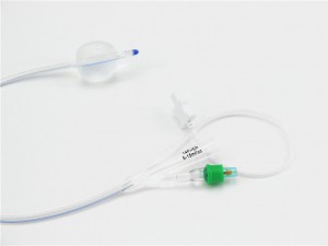 Silicone foley catheter nga adunay sensor sa temperatura