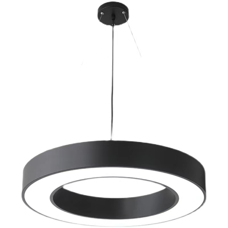 HITECDAD Plafoniera moderna a forma rotonda in acrilico con lampadario ad anello a LED