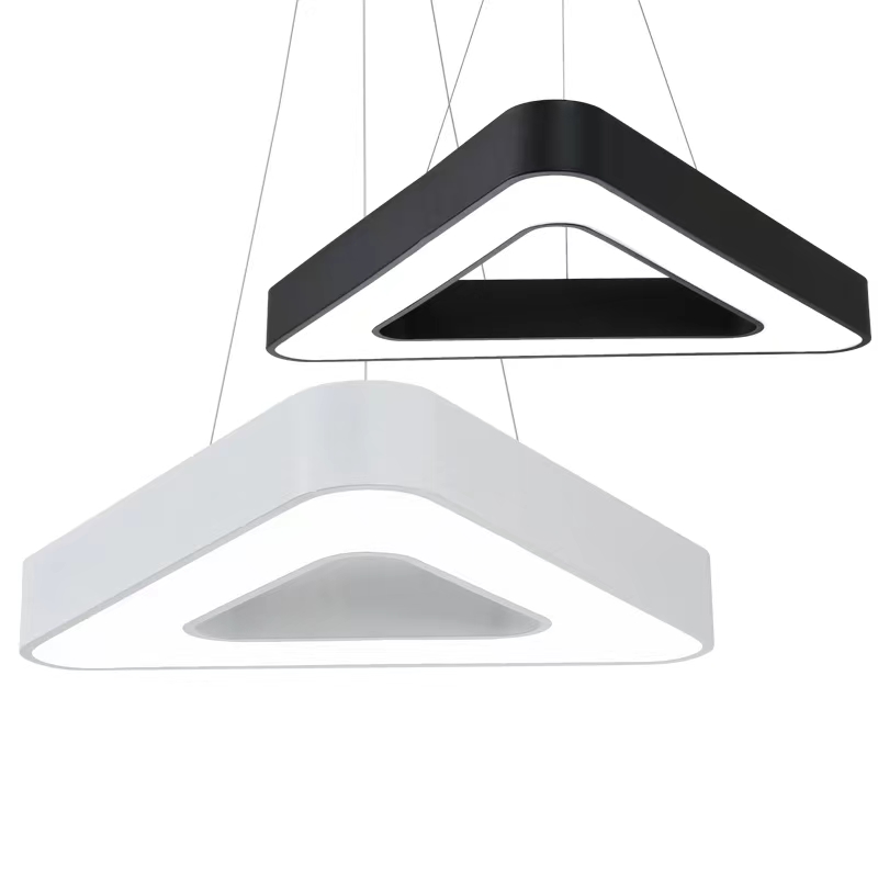 HITECDAD Lampadario a LED a triangolo vuoto Lampada da soffitto per ufficio semplice e moderna