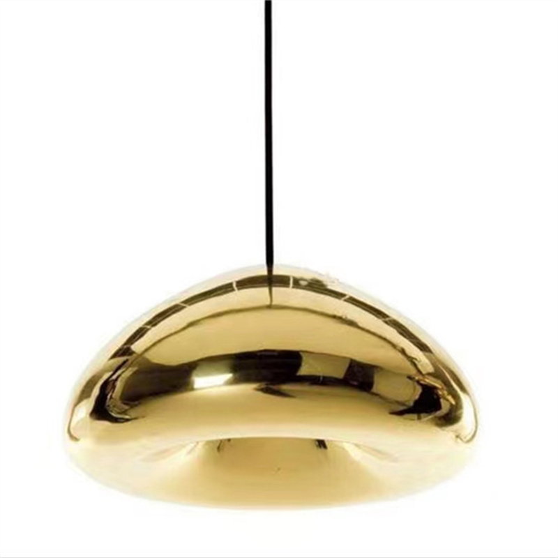Creative Brass Bowl Ħġieġ Mirror Pendenti Lampa Moderna Minimalista Electroplating Linef tal-ħġieġ