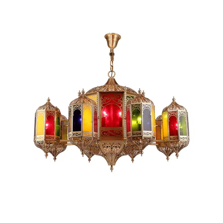 HITECDAD Bohemia Mediterranean Viseča svetilka Ročno izdelan lestenec v turškem arabskem slogu Vintage Decor Viseča razsvetljava za dekoracijo kavarne, bara, hotela