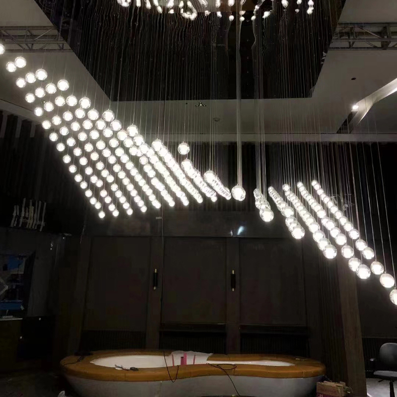 Un proyecto de hotel urgente en Hongkong-candelabro de bola de cristal en forma de X