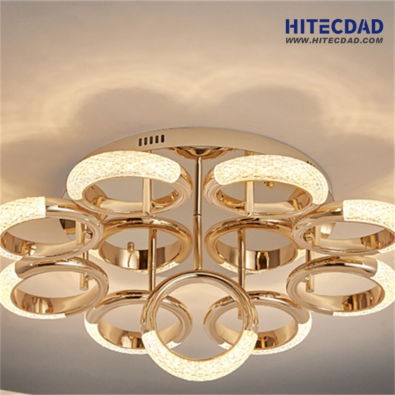 Svetloba, luksuzna postmoderna stropna svetilka za dnevno sobo