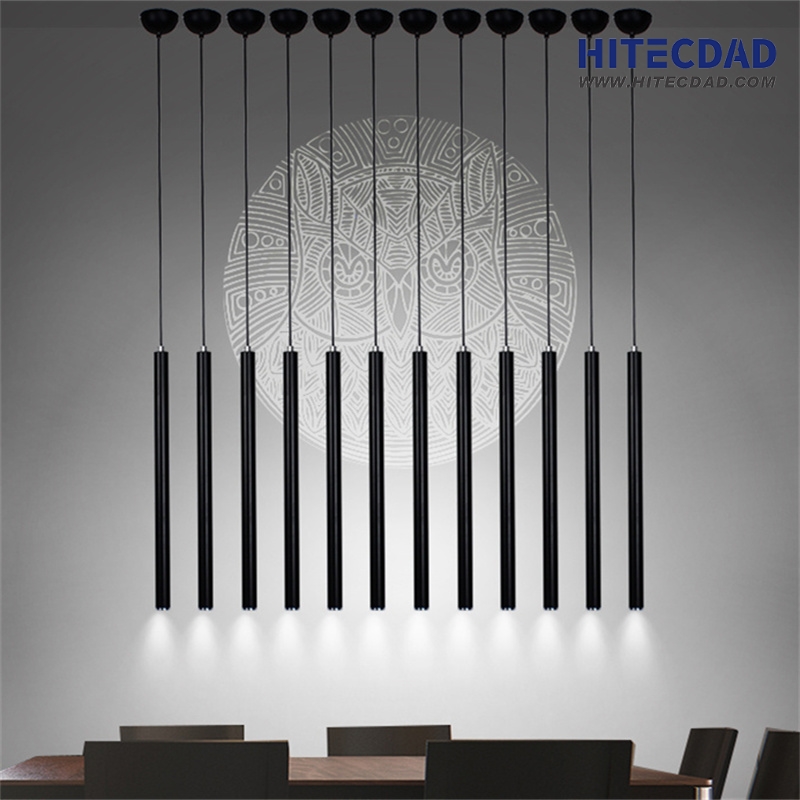 Yakareba cylindrical single head dining room yekugadzira chandelier