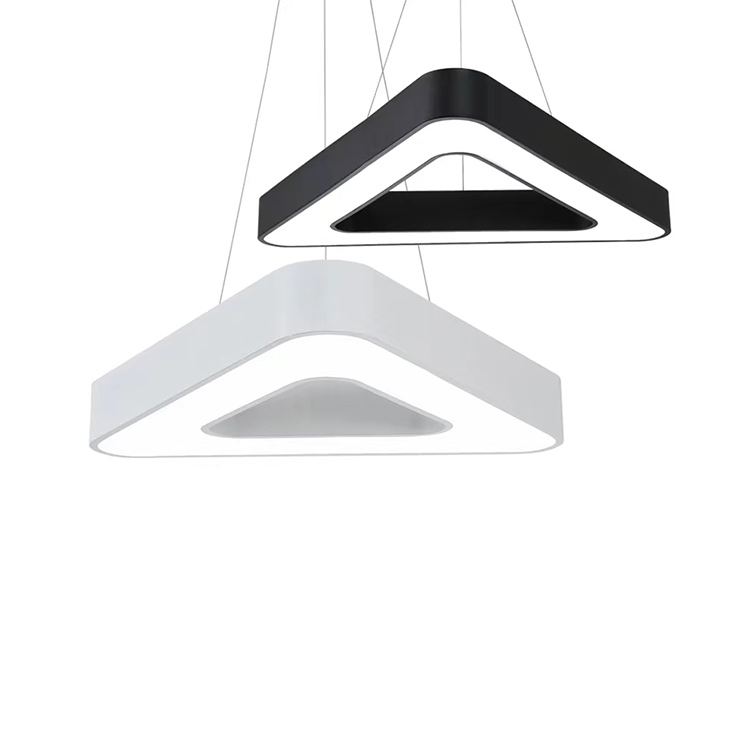 HITECDAD Led ihålig triangelkrona, modernt enkelt kontorstakljus Kreativ personlighet Restaurang Sovrumshängande ljus Vitt ljus