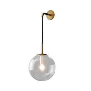 Wholesale Discount Copper Floor Light - HITECDAD Modo Mid-century Nordic Style Adjustable Antique Glass Ball Wall Lamp – Hitecdad