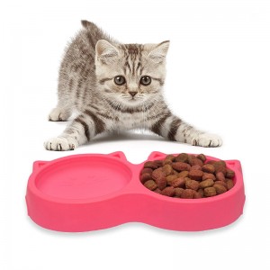 Bol de silicona portátil para mascotas Bol para gatos de sublimación plegable alimentador lento de silicona
