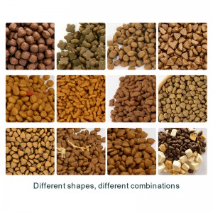 OEM ODM შინაური ცხოველების საკვები სხვადასხვა არომატის მრავალჯერადი ფორმის ულტრა მაღალი თანაფარდობის ახალი ხორცის კატის საკვები