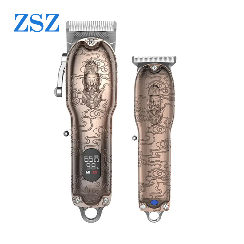 I-JM106 440c I-Stainless Steel Blade ayisithupha Limit Combs Hair Cutter I-LED Display Zinc Die Casting Hair Clipper