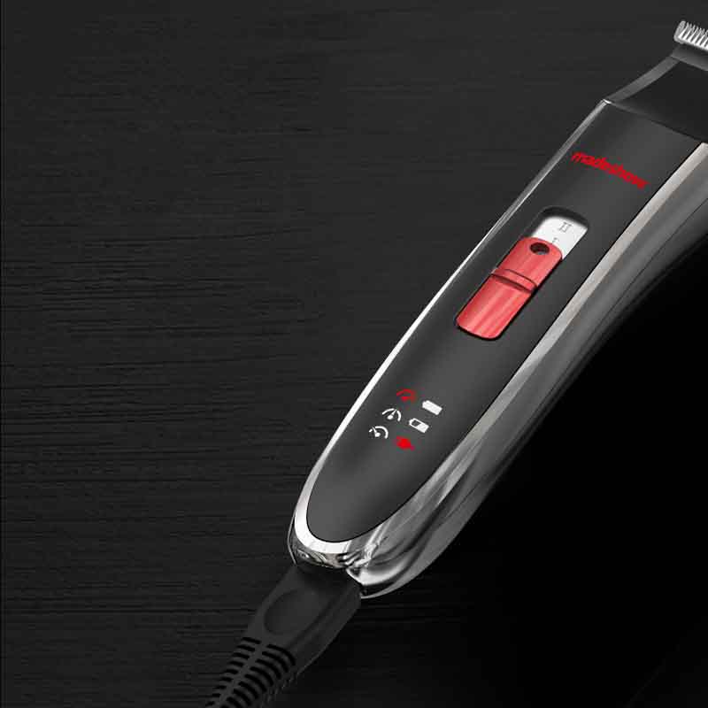 MadeShow M1 Electric Hair Clippers na-ebugharị USB Port T- Cutter Head na 4 Limit Comb LED Display Trimmer